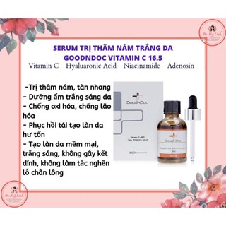 Đủ bill, Serum C dưỡng sáng da mờ thâm Goodndoc 30ml