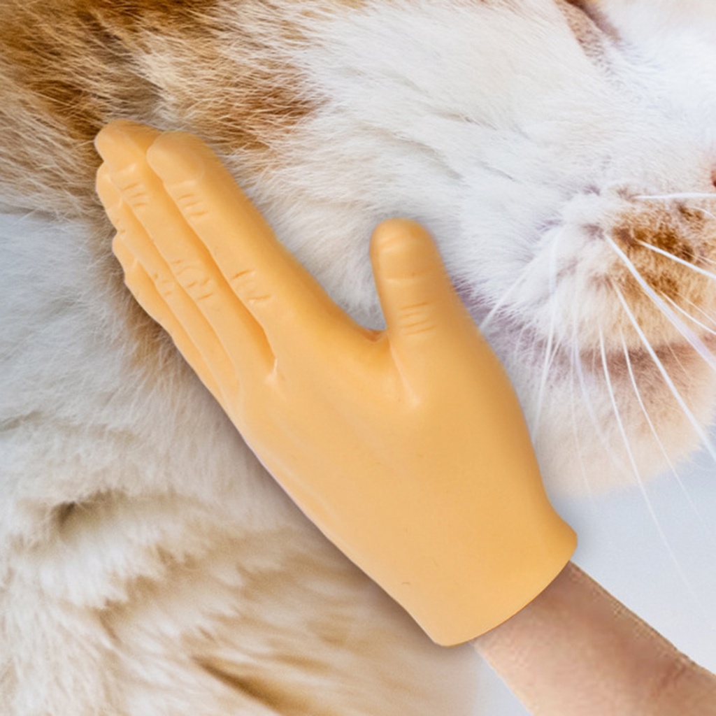 Đồ Chơi Ngón Tay Cao Su Hình Bàn Tay Dễ Thương Cho Mèo Cưng
