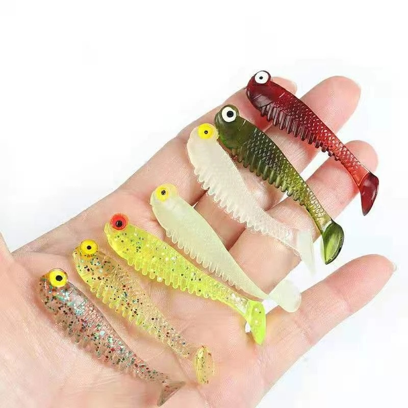 Mồi câu cá giả bằng silicon mềm phát sáng độc đáo