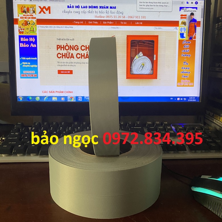 decal phản quang 3M trắng đỏ