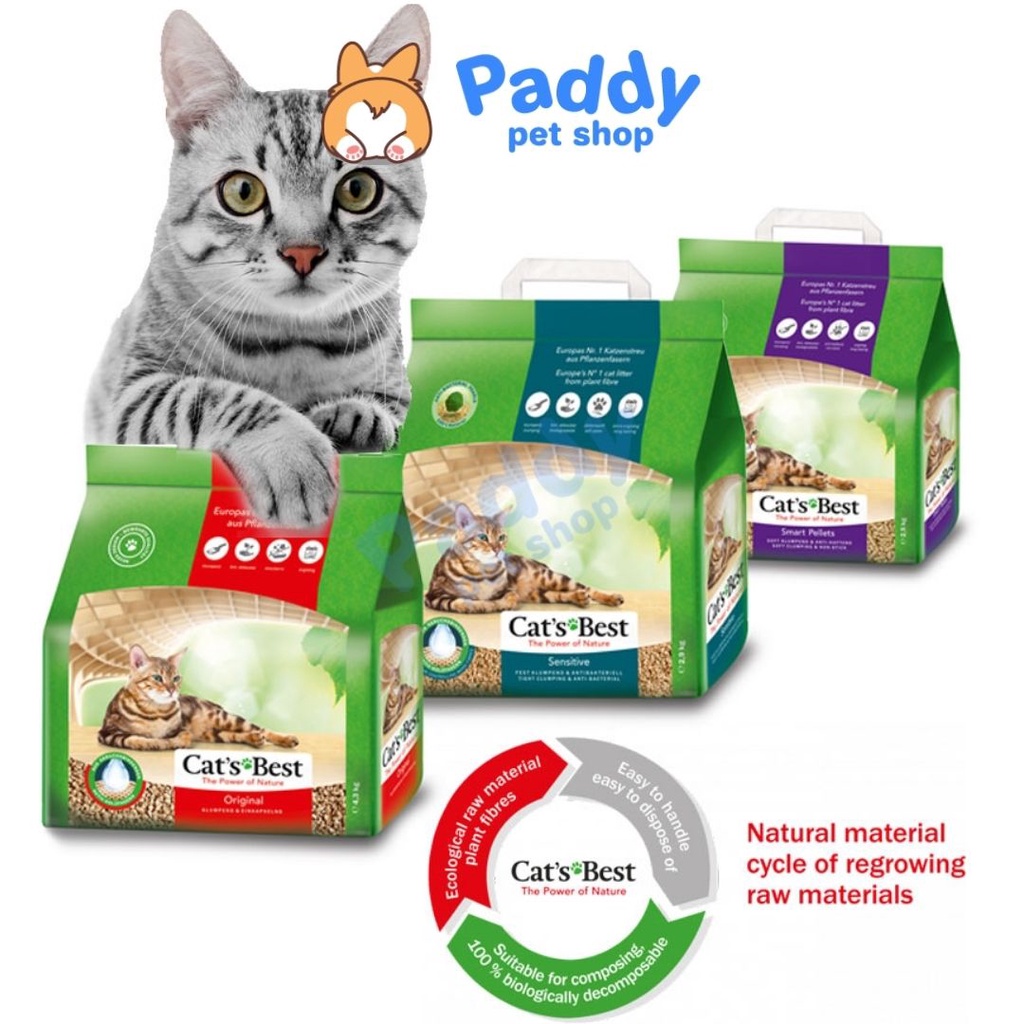 Cát Vệ Sinh Gỗ Cat's Best Cho Mèo Siêu Thấm Hút &amp; Kháng Khuẩn
