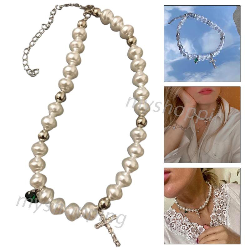 vòng cổ Hợp Kim Đính Ngọc Trai Nhân Tạo Sang Trọng Cho Nữ