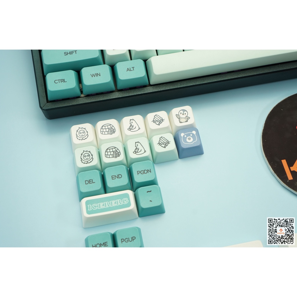 Keycap ICEBERG profile MDA nhựa PBT in Dyesub 146 nút cho bàn phím cơ (Filco, Leopold, IKBC, Edra, keychron)