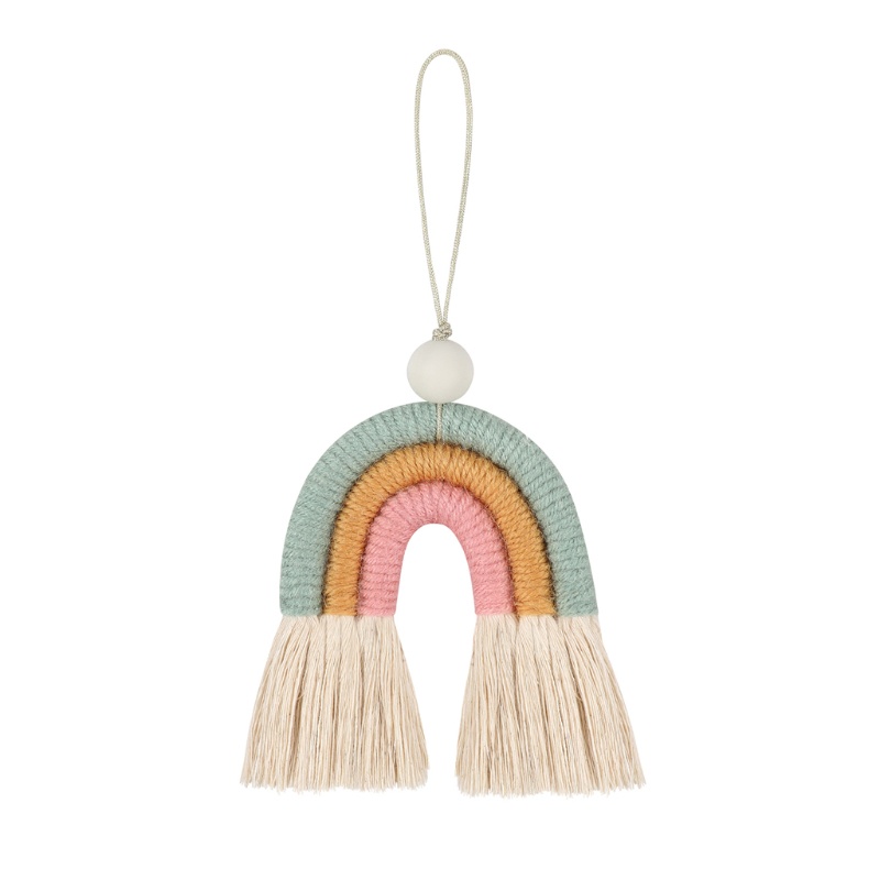 Dây Đeo Điện Thoại Bằng Cotton Thủ Công Màu Cầu Vồng