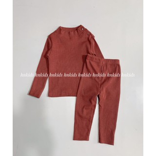Bộ len gân cao cổ 3 phân cho bé