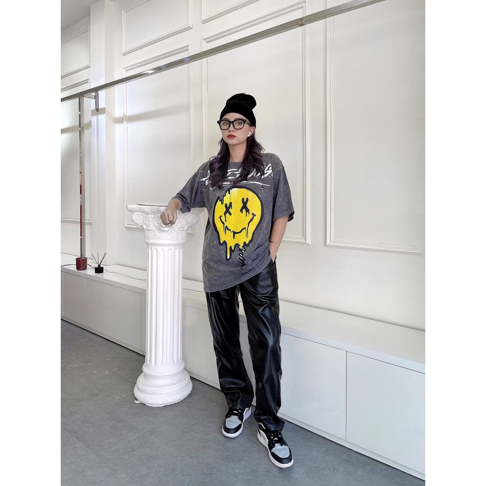 Áo Thun Form Rộng  Wash Tee Fun 2 Màu Xám Gonz | BigBuy360 - bigbuy360.vn