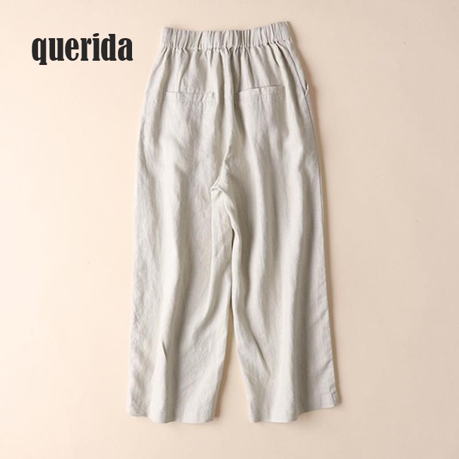 Quần Cotton Linen Ống Rộng Trơn Màu Xinh Xắn Dành Cho Nữ | BigBuy360 - bigbuy360.vn