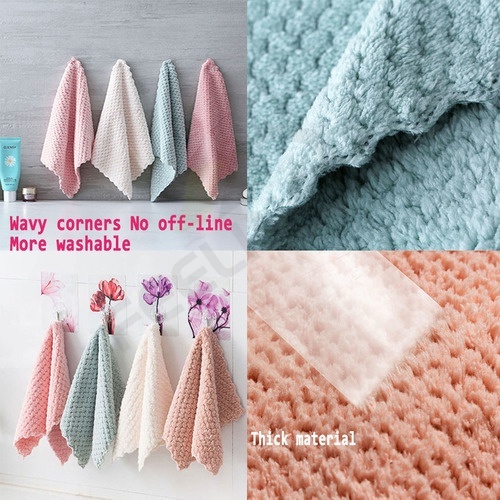 FEELINGKhăn Lau Bếp Lớn 25cm * 25cm Thấm Hút Tốt Tiện DụngKhăn Lau Chén Dĩa Bằng Sợi Microfiber Siêu Thấm Hút Tiện Dụng Cho Nhà Bếp