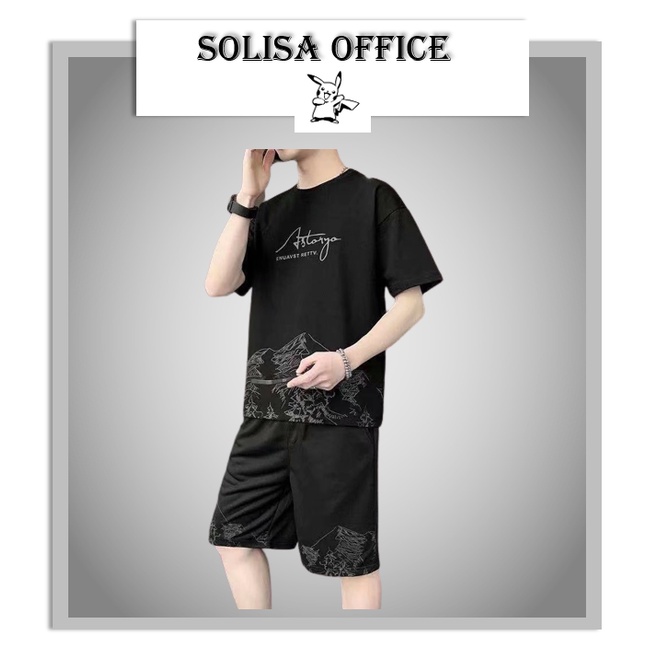 Quần áo thể thao nam hè mẫu in hình núi phú sĩ siêu đẹp mẫu mới 2022