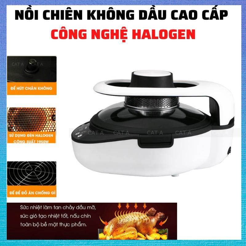 NỒI CHIÊN KHÔNG DẦU CAO CẤP CÁT Á - Nồi nướng HALOGEN, chiên nướng toàn bộ bề mặt, tiết kiệm thời gian