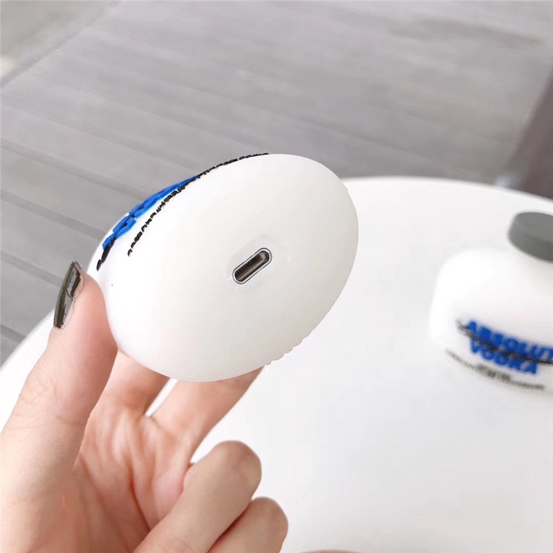 Vỏ Đựng Bảo Vệ Hộp Sạc Tai Nghe Airpods 1 / 2 Hình Chai Rượu Ngộ Nghĩnh