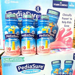 Combo 6 lon Sữa nước Pediasure Dâu Grow Gain 237ml Mỹ
