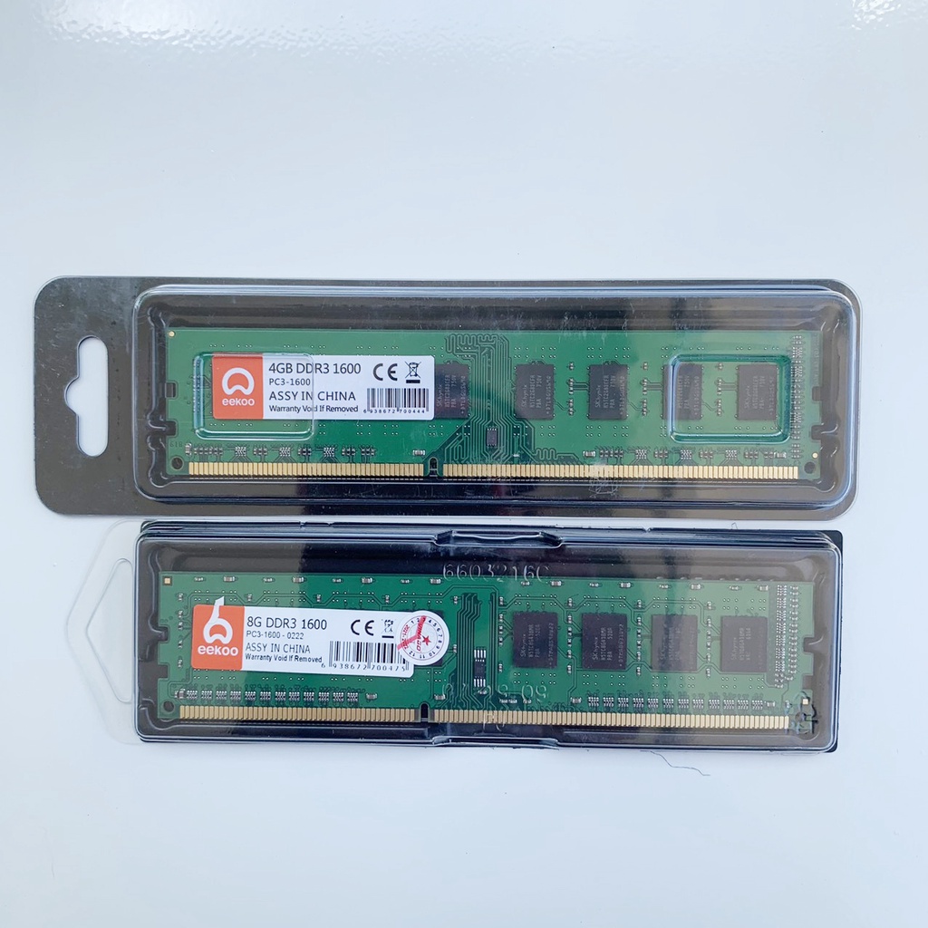 Ram PC Eekoo DDR3 4gb, DDR3 8gb bus 1600, DDR4 4GB-8GB bus 2666 New 100% BH 3 Năm