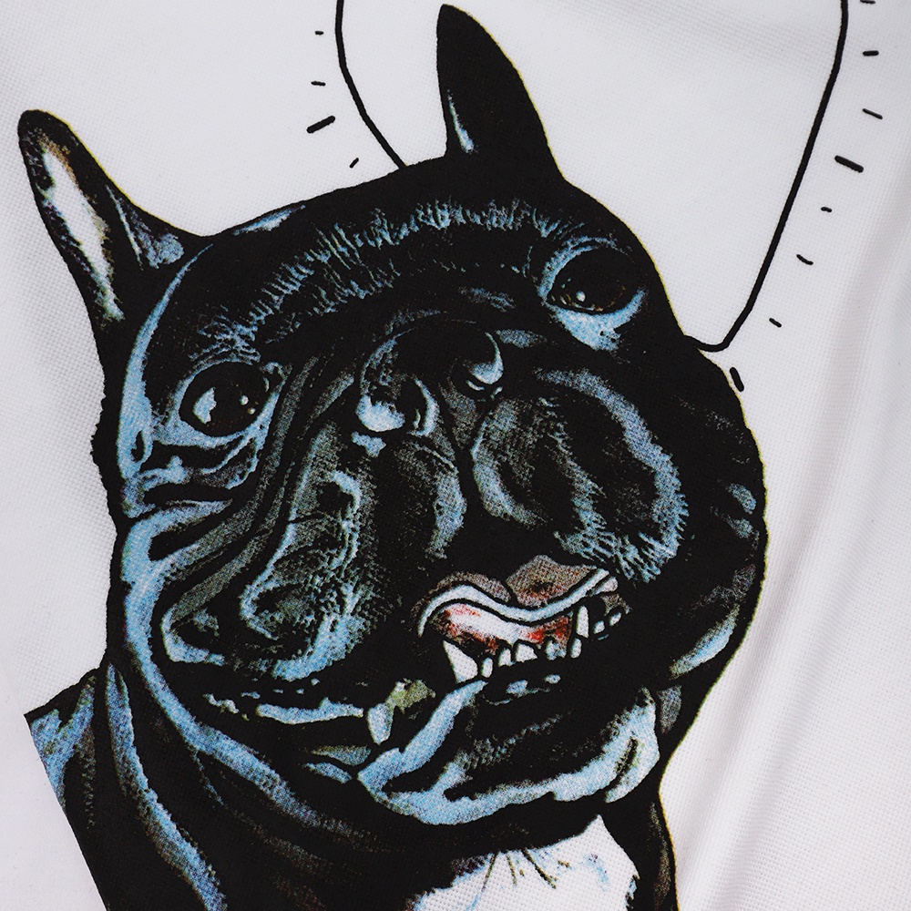 Áo thun polo nam ngắn tay, cổ bẻ,vải cotton cá sấu, form regular họa tiết chú chó Pulldog AMANLAB