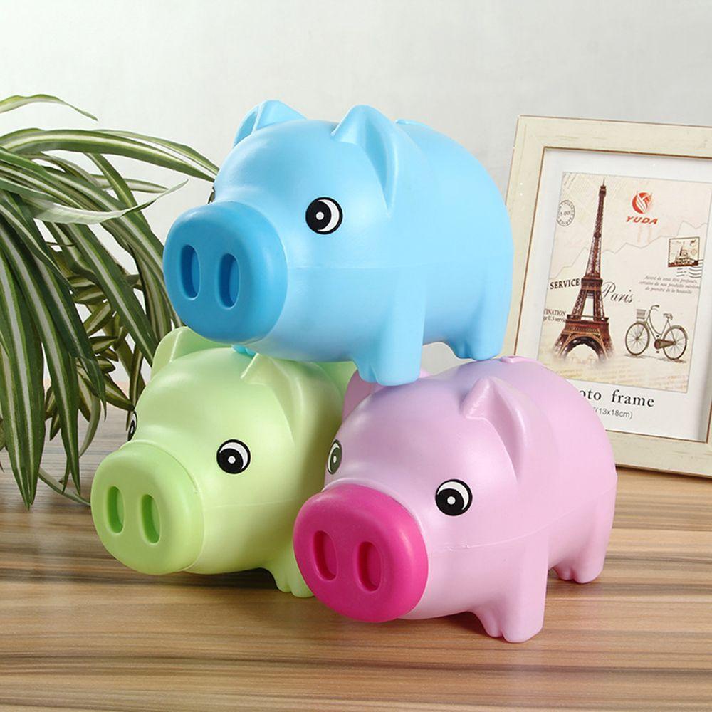 Ống Heo Tiết Kiệm Tiền Bằng Nhựa PP Hình Động Vật Dễ Thương Để Bàn Trang Trí