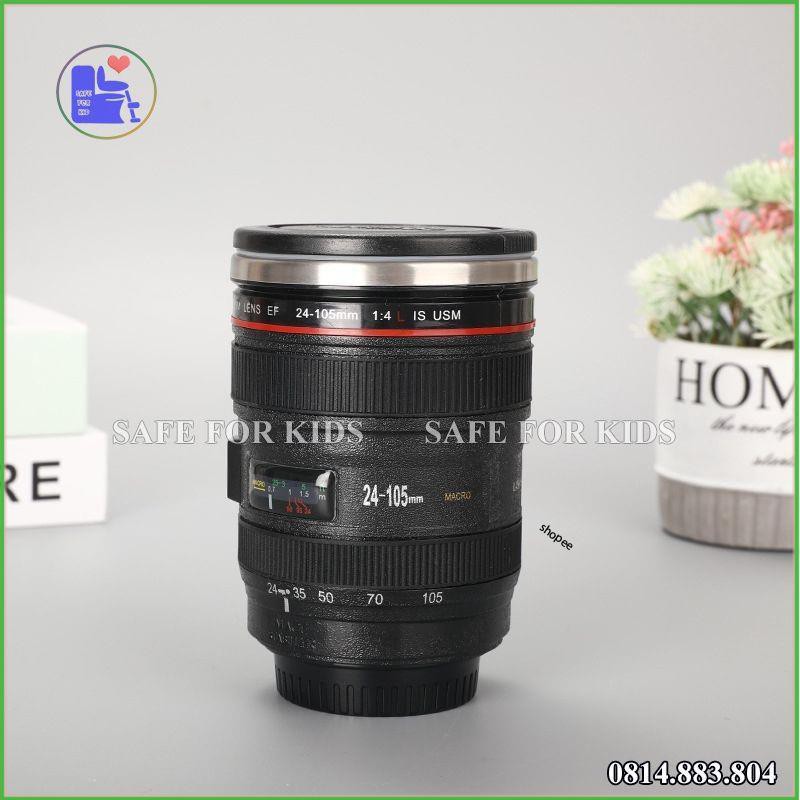 Cốc Giữ Nhiệt Cà Phê Tự Động Khuấy Hình Ống Kính Lens Máy Ảnh