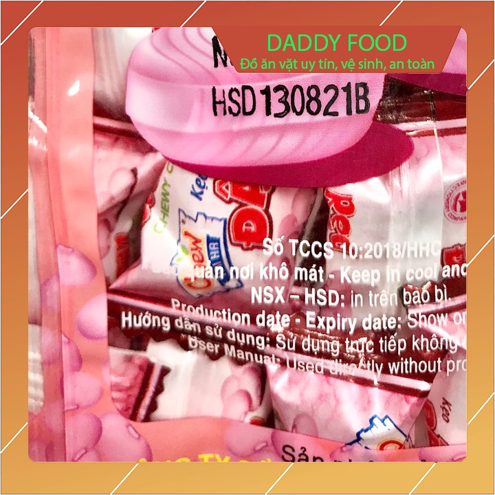 Kẹo chewy vị đậu đỏ HẢI HÀ 30 viên 105g hạn sử dụng dài