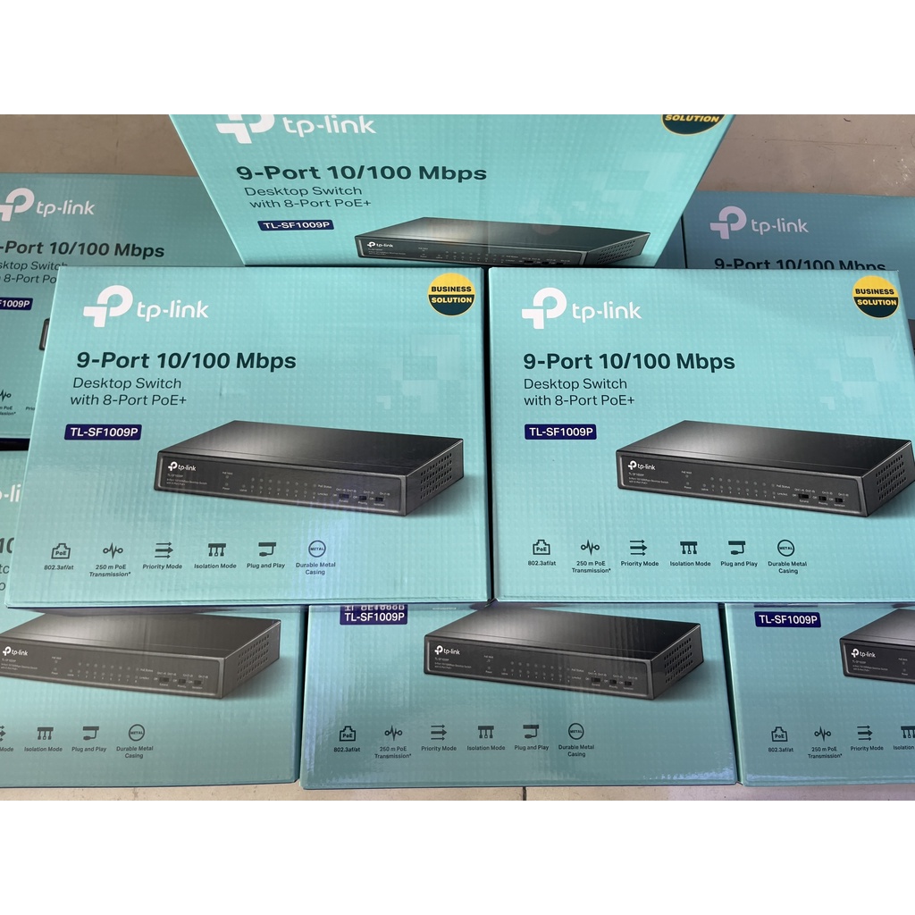 TL-SF1009P Switch Để Bàn 9 Cổng 10/100Mbps với 8 Cổng PoE+