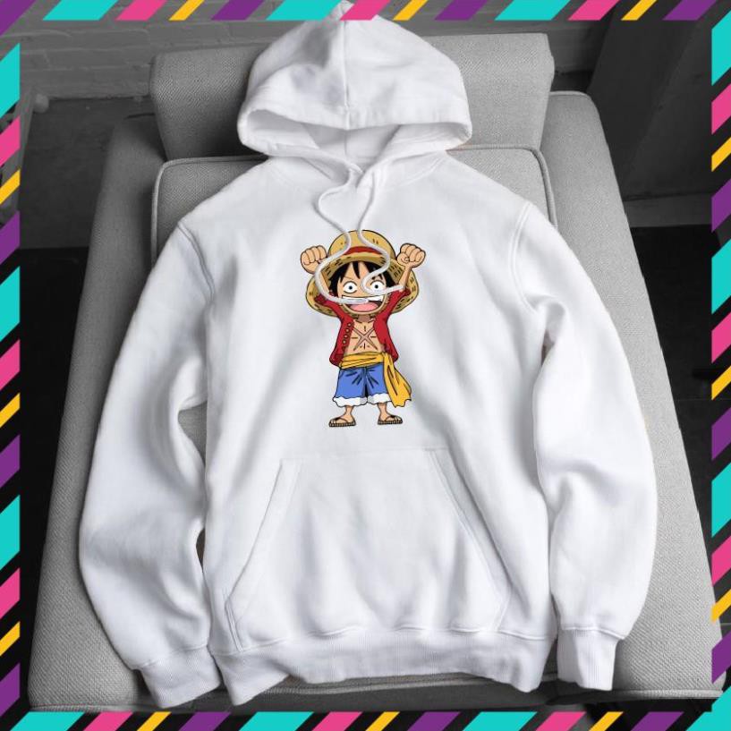 RẺ VÔ ĐỊCH- Áo nỉ hoodie thu đông hoạt hình one piece luffy form suông rộng unisex có mũ, chất nỉ bông - bán chạy nhất