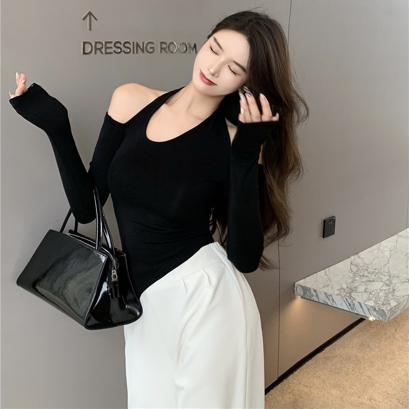 Áo kiểu tay dài hở vai thiết kế trẻ trung thời trang cho nữ