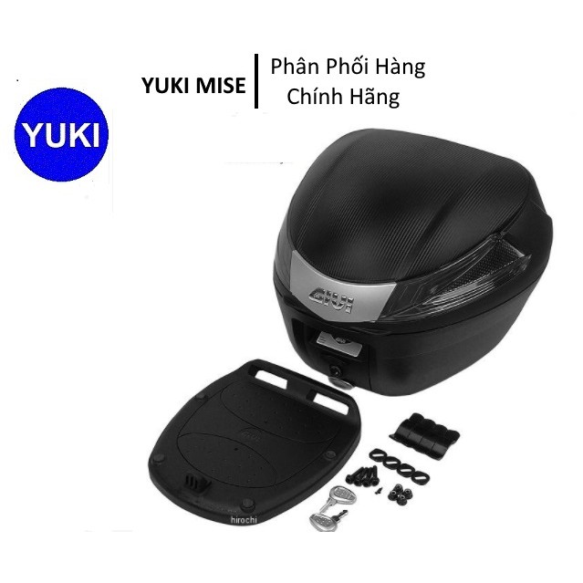 Thùng Xe Givi B34NT – 34 lít Chứa Được Mũ 3/4 Bản Mới Nhất Năm 2018 YUKI MISE Phân Phối Chính Hãng💯