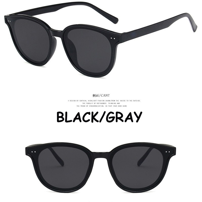 Kính mát gọng oval chống tia UV400 phong cách Hàn Quốc cho cả nam và nữ