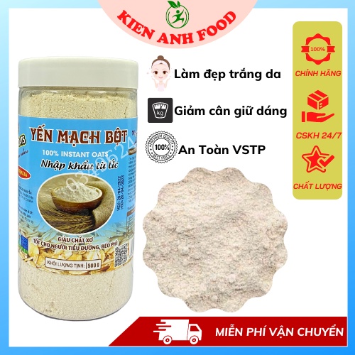 Bột yến mạch Úc nguyên chất xay mịn 500gr - Dưỡng da & ăn