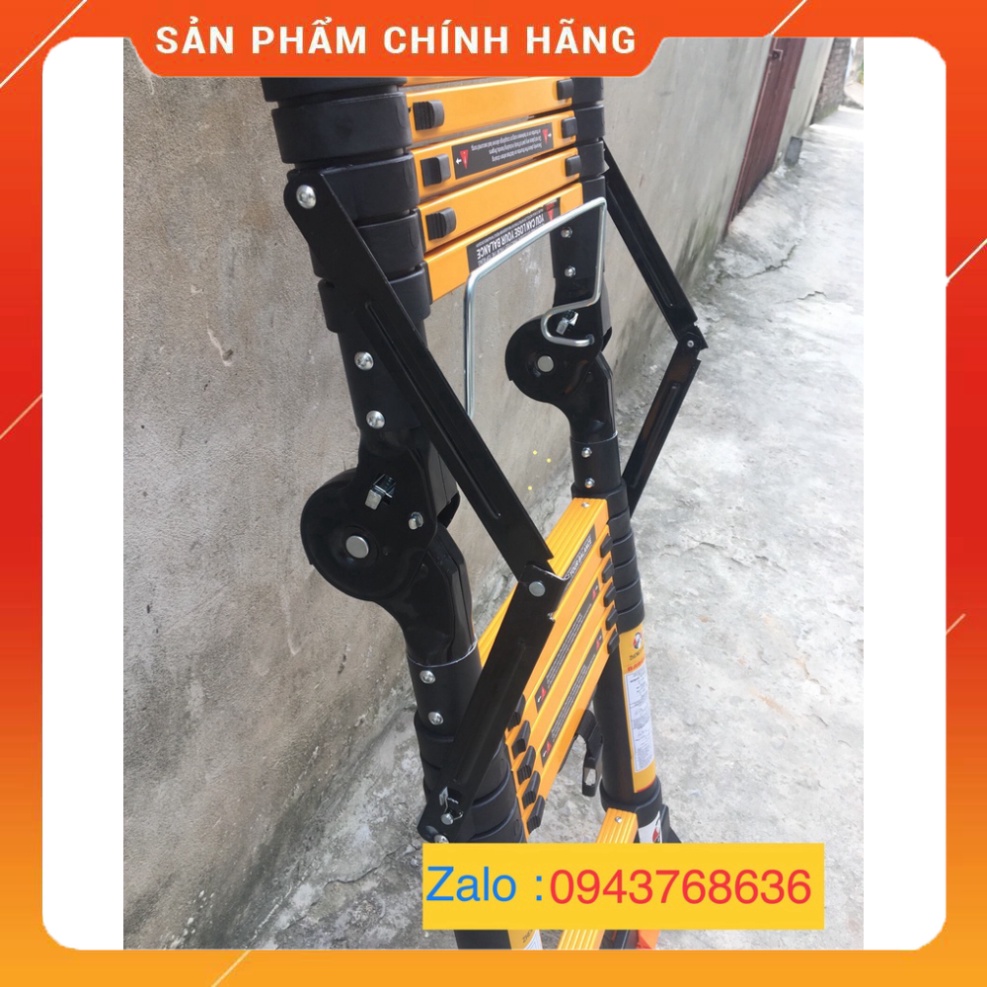 Thang nhôm rút đôi chữ A (2.2M+2.2M) - Sơn tĩnh điện - Bảo hành 2 năm