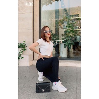 [Mới về] Áo thun croptop, áo thun bo eo
