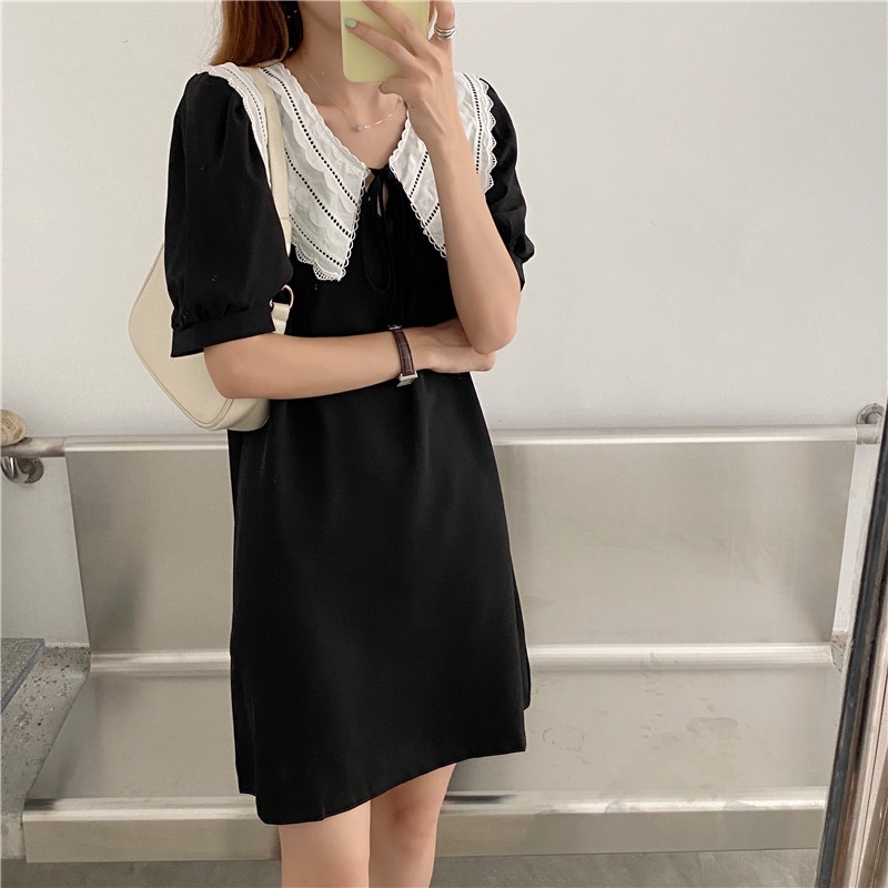 Đầm Tay Ngắn Cổ Tròn 35633