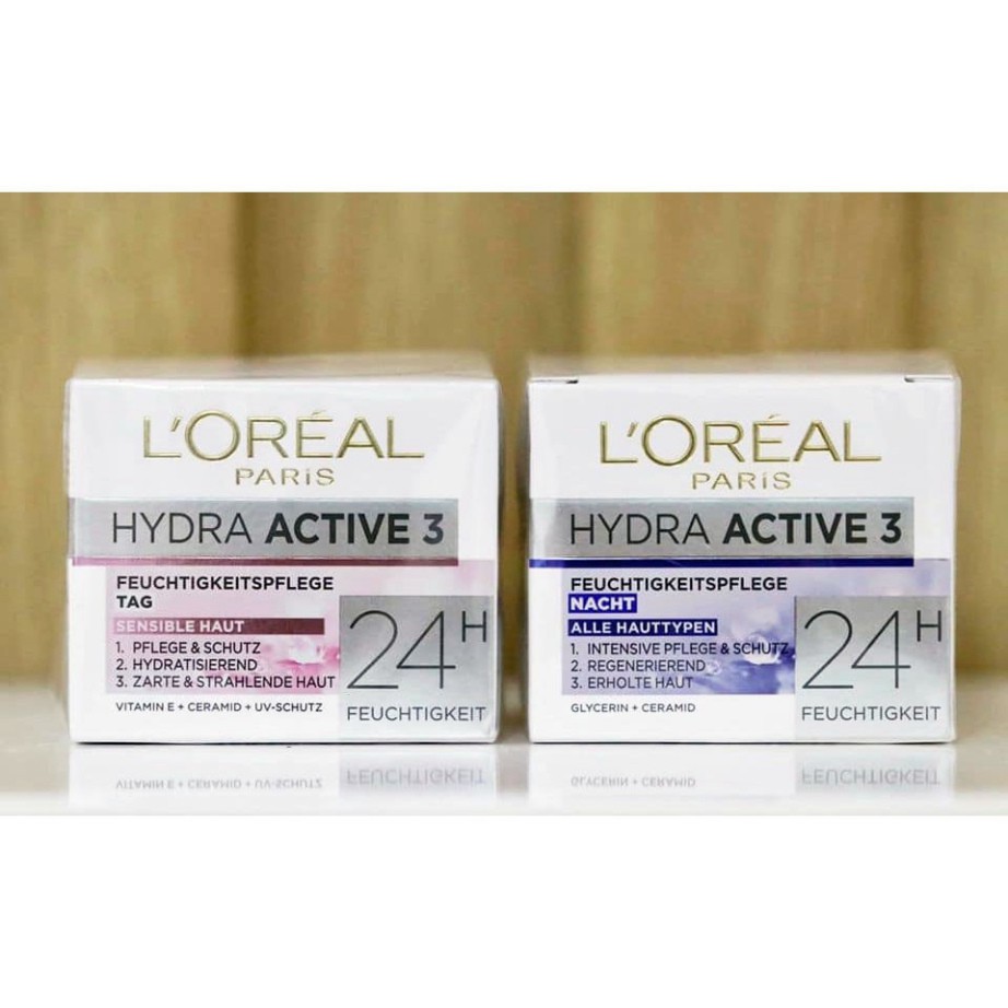 [Bố bỉm sữa 9x] Kem Dưỡng Da Loreal Hydra Active 3 Ngày và Đêm