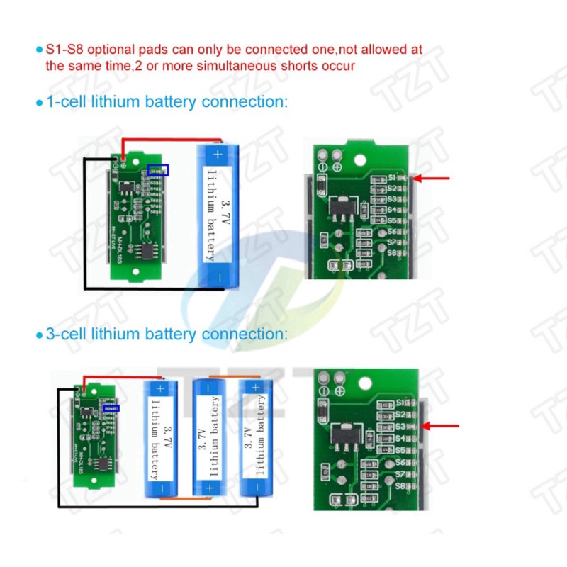 Mô Đun Kiểm Tra Pin Lithium 1 / 2 / 3 / 4 / 5 / 6 / 7 / 8s
