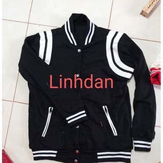Áo Khoác bomber bliu black áo bomber jacket Teddy