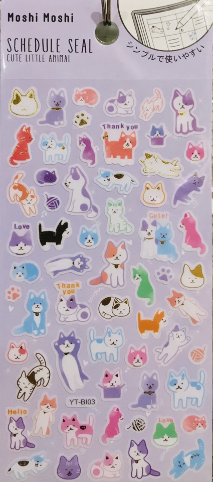 Sticker trang trí sổ tay, sổ nhật ký MOSHI MOSHI THÁI LAN