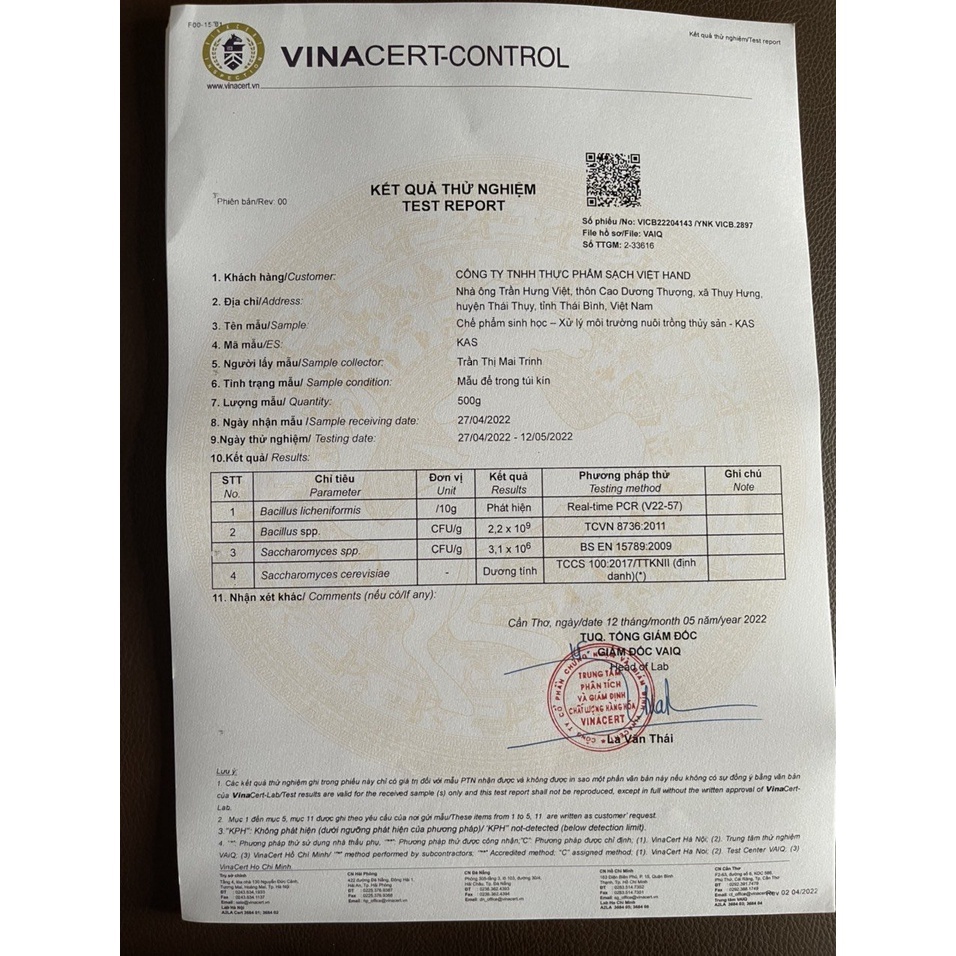 Men Vi Sinh Xử Lý Đáy Ao Cá, Ốc, Ếch, Lươn KAS VIETHAND 200g