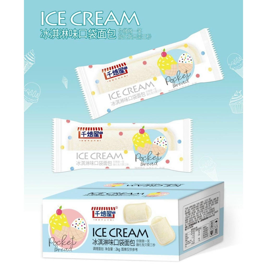 Bánh sữa chua Horsh Đài Loan mix vị phô mai, cam, sầu riêng, ice cream 1 cái