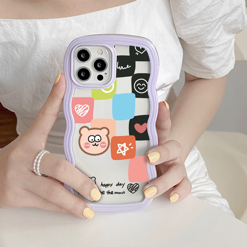 Ốp lưng iphone Ốp điện thoại silicon Suntaiho sọc caro nhiều màu thích hợp iPhone 11 Pro 13 12 Pro Max X XS Max XR 7 8 Plus