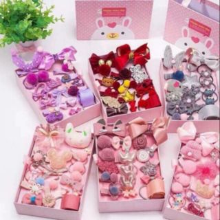 Hộp dây buộc tóc 18 chi tiết cho bé