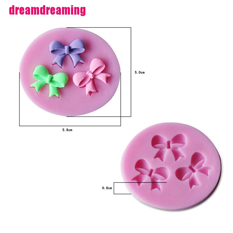 Khuôn Làm Bánh Chất Liệu Silicone Hình Nơ 3D Sáng Tạo
