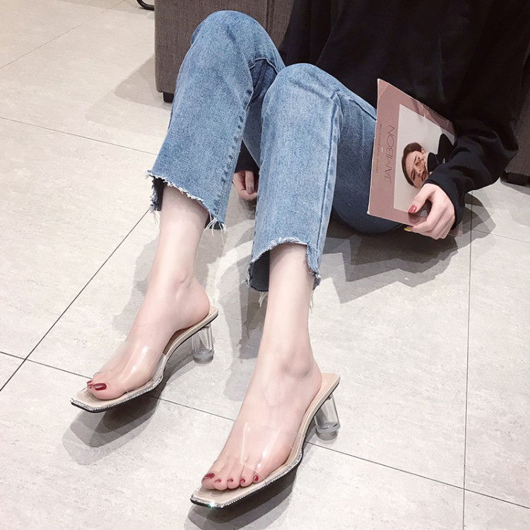 Dép Quai Ngang Trong Suốt Đính Đá Xinh Xắn Dành Cho Nữ 2020 | BigBuy360 - bigbuy360.vn