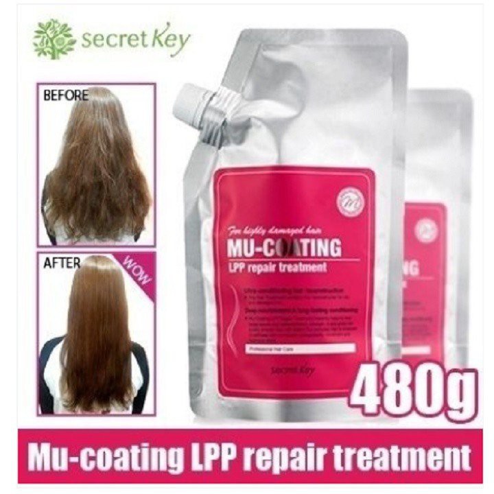 Kem ủ phục hồi tóc hư tổn Secretkey Mu-Coating LPP Repair Treatment 480g