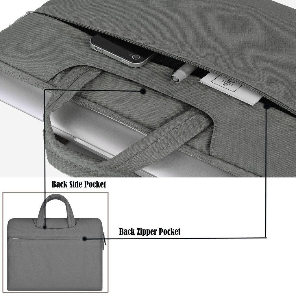 Túi chống sốc 3 in 1 cho Macbook Cartinoe Ambilight Series xám ( tặng kèm túi đựng sạc và bàn di chuột) [Freeship 10k]