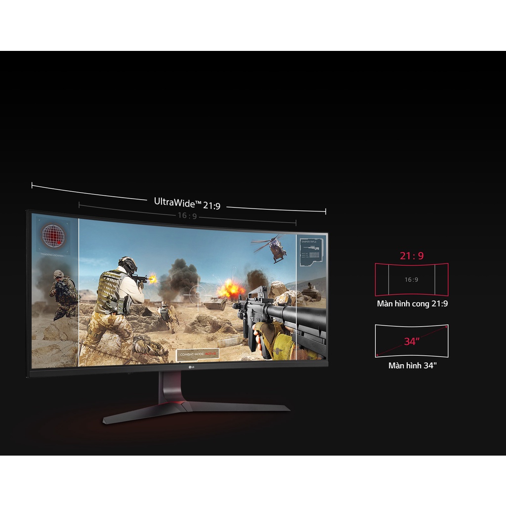 Màn hình LG 34GL750-B 34" G-Sync HDR 144Hz - Mới 100% -Bảo hành 36 Tháng