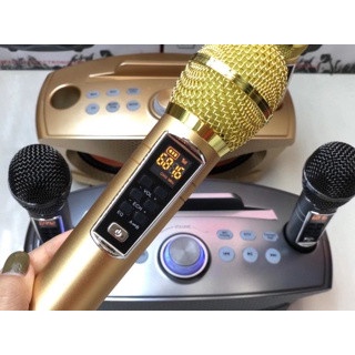 LOA BLUETOOTH KARAOKE SDRD SD 306 PLUS KÈM 2 MICRO KHÔNG DÂY CÓ MÀN HÌNH MỚI 2021 BẢO HÀNH 12  THÁNG BASS CỰC HAY