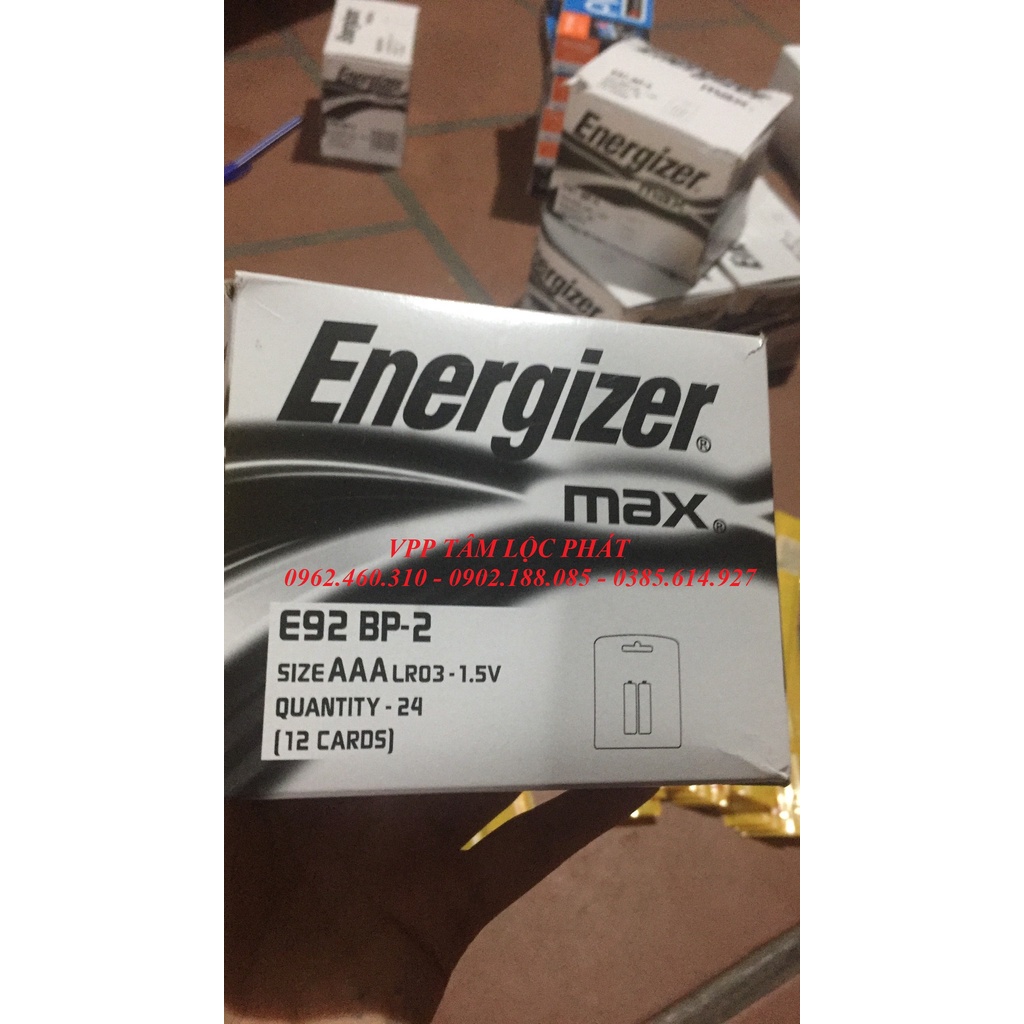 SỈ Vỉ 2 viên Pin Energizer AAA MAX LR03 (Pin đũa) - Pin Alkaline