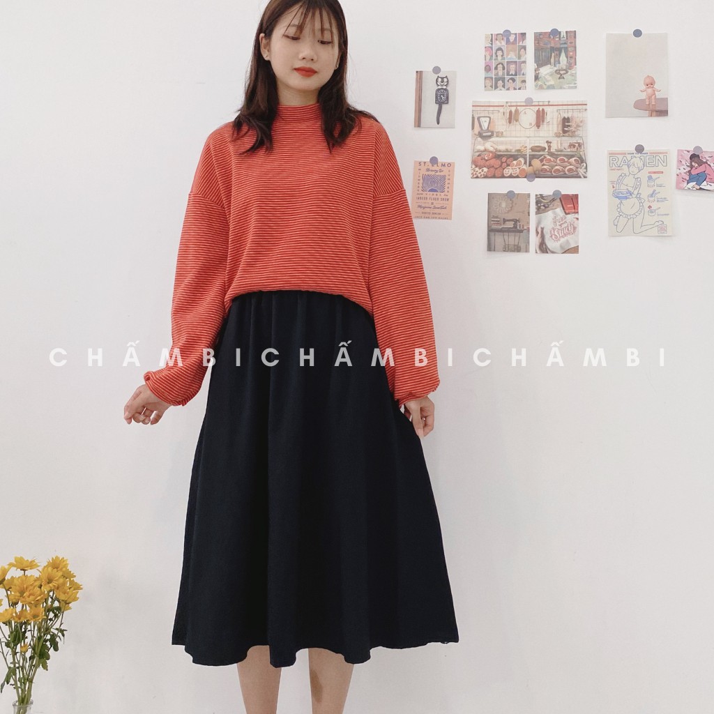 Chân váy dài CV.009, Chân váy đũi trơn dáng xuông phong cách Hàn Quốc | BigBuy360 - bigbuy360.vn