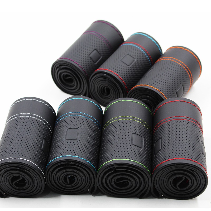 Vỏ Bọc Vô Lăng Xe Hơi Chất Liệu Da Kích Thước 38Cm 15 inch Phù Hợp Với Bốn Mùa