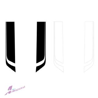 2 Sticker Dán Nắp Capo Xe Hơi
