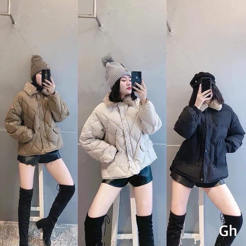 ÁO KHOÁC PHAO TRÁM CỔ LÔNG HÀNG LOẠI 1