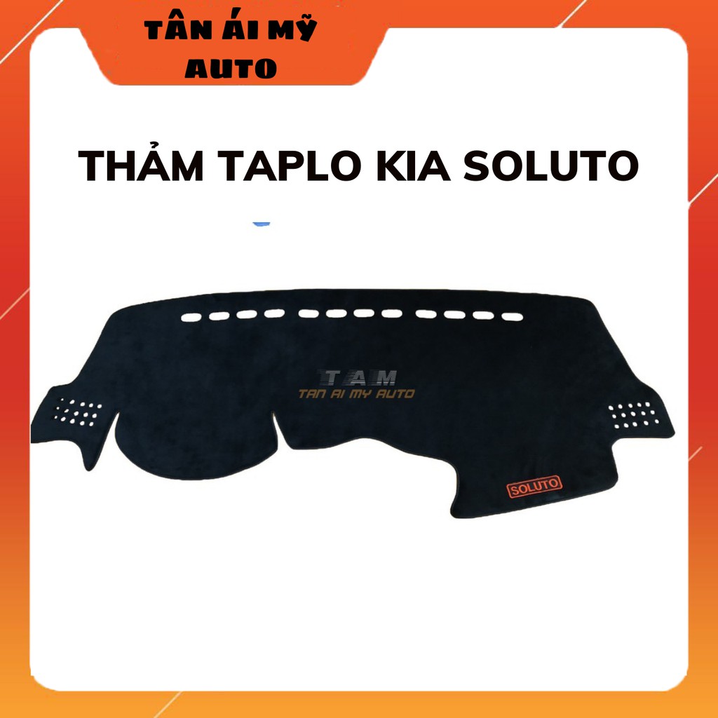 Thảm chống nắng taplo xe Kia Soluto vải nhung có đế cao su chống trơn trượt